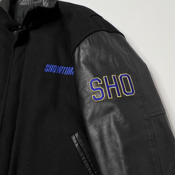 Showtime Championship Boxing Varsity Jacket Vtg 90s Wool Embroidered Made USA L - Picture 11 of 14